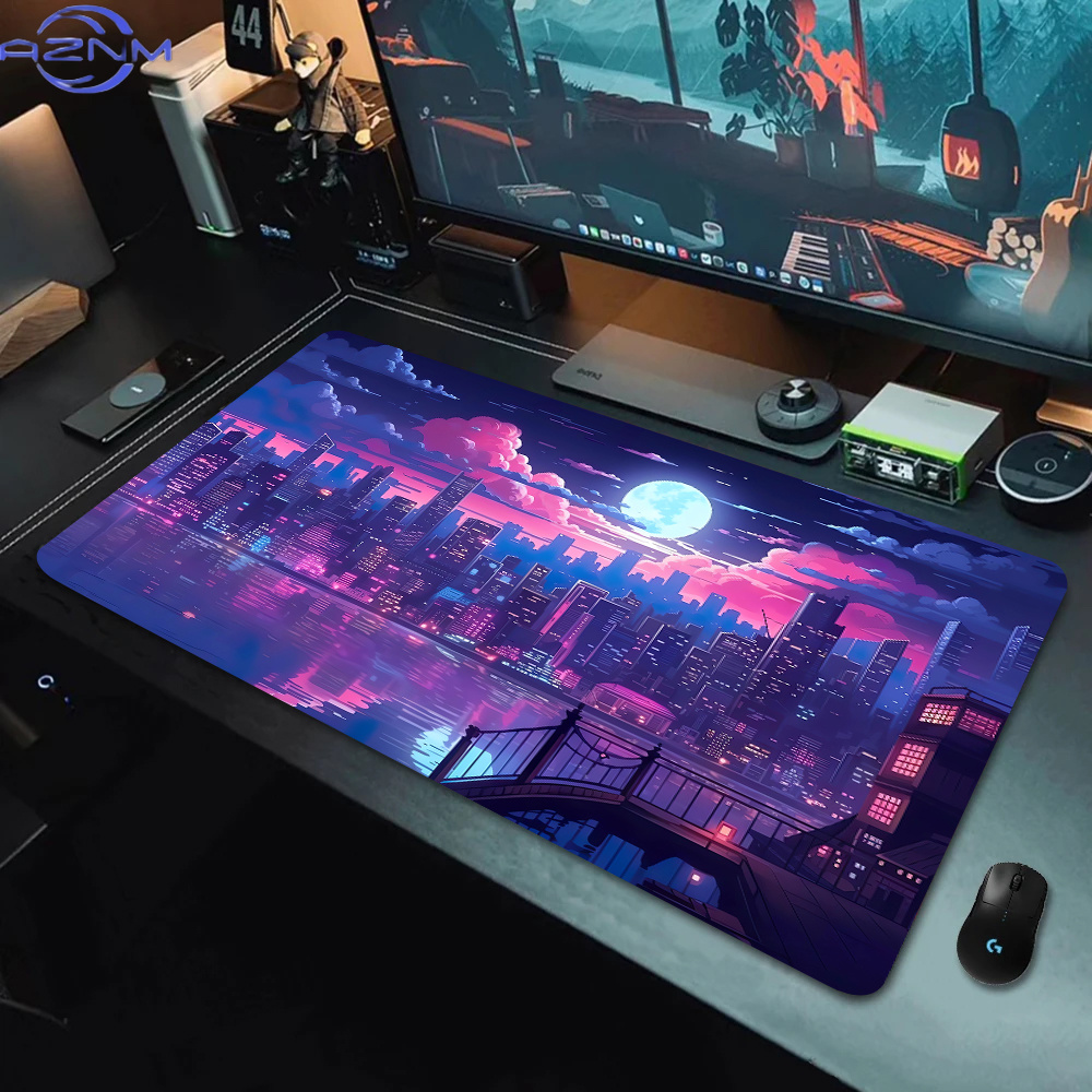 Retro Gaming Tokyo - Mousepad Retro com Tema de Rua