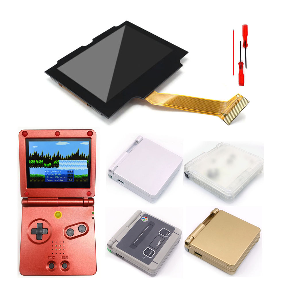 Game Boy Cartridge Holder - HISPEEDIDO Tela IPS LCD Pré-Laminada para
