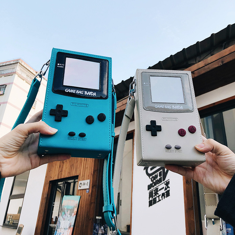 Retro Gaming Station - Bolsa Mini Transversal Criativa em Forma