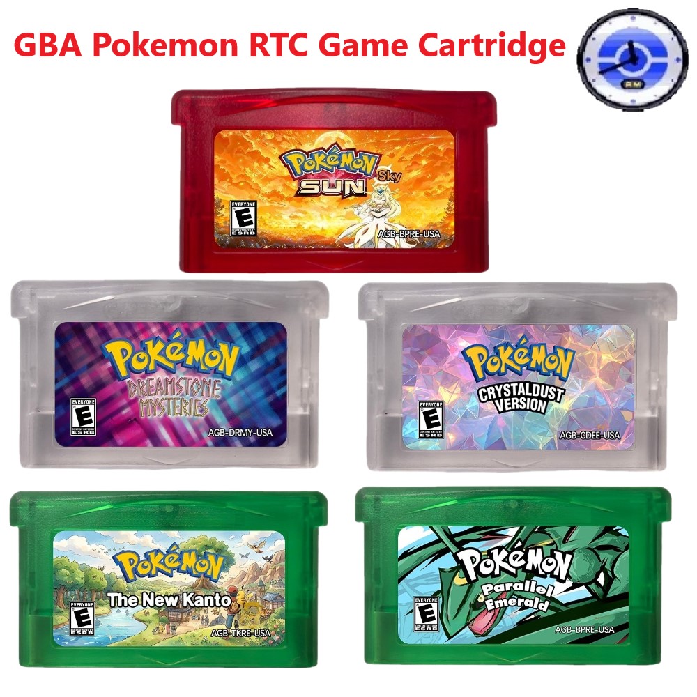 Rom Cartridge Flash - Cartucho de Jogo GBA RTC Pokemon