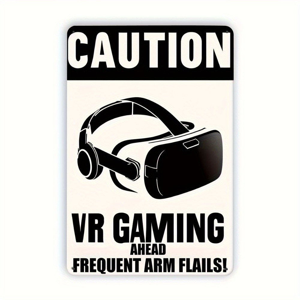 Retro Gaming Vr - 1 Placa de Metal VR Gaming