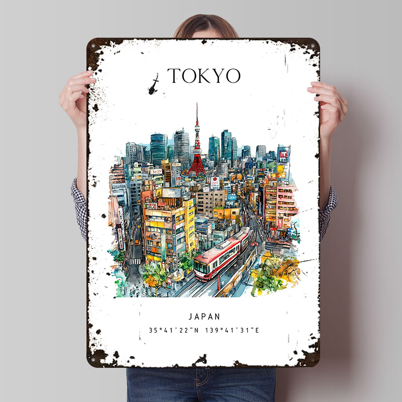 Retro Gaming Tokyo - Tóquio japão viagem impresso cartaz personalizado