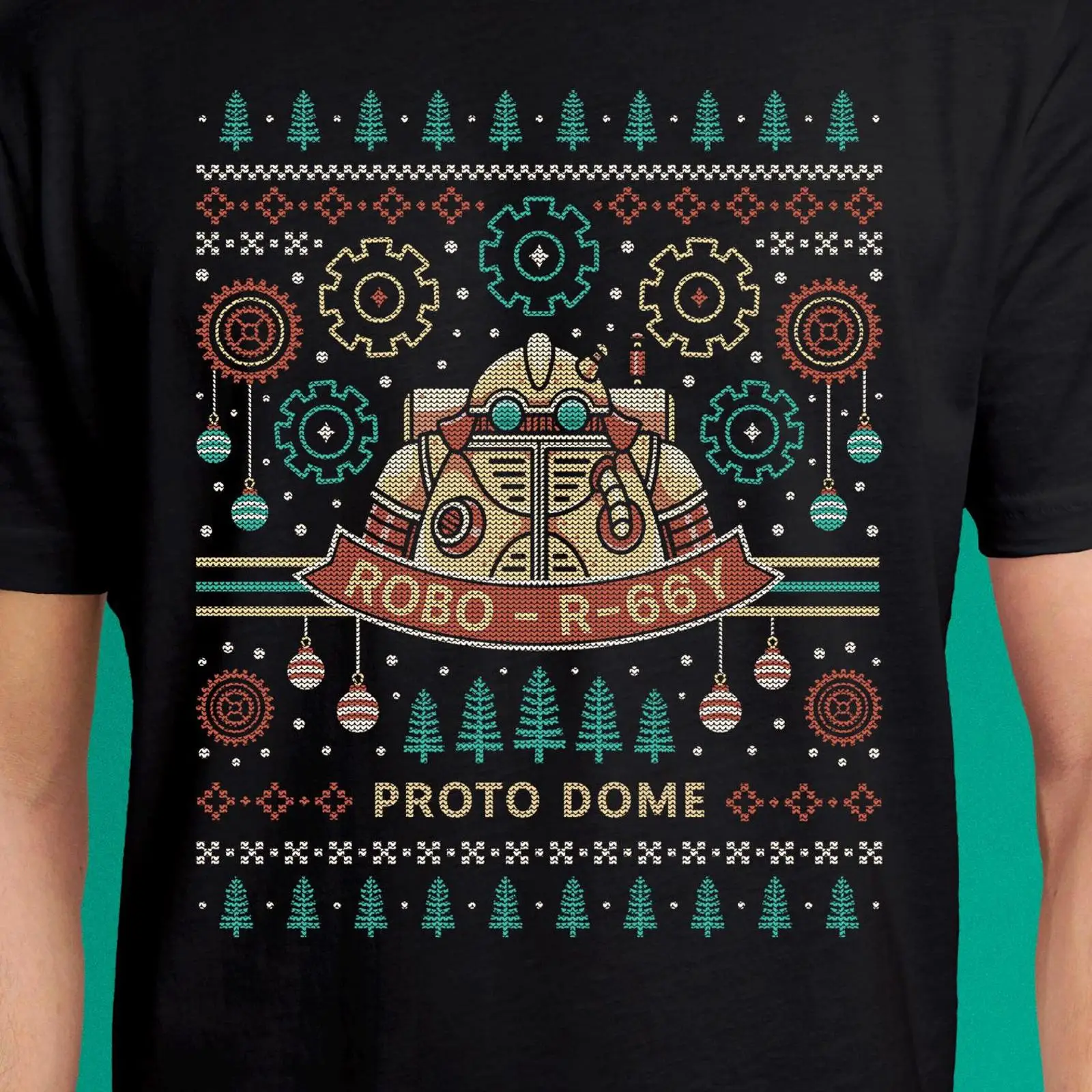 Retro Gaming Style - Camiseta Estilo Suéter de Natal Feio