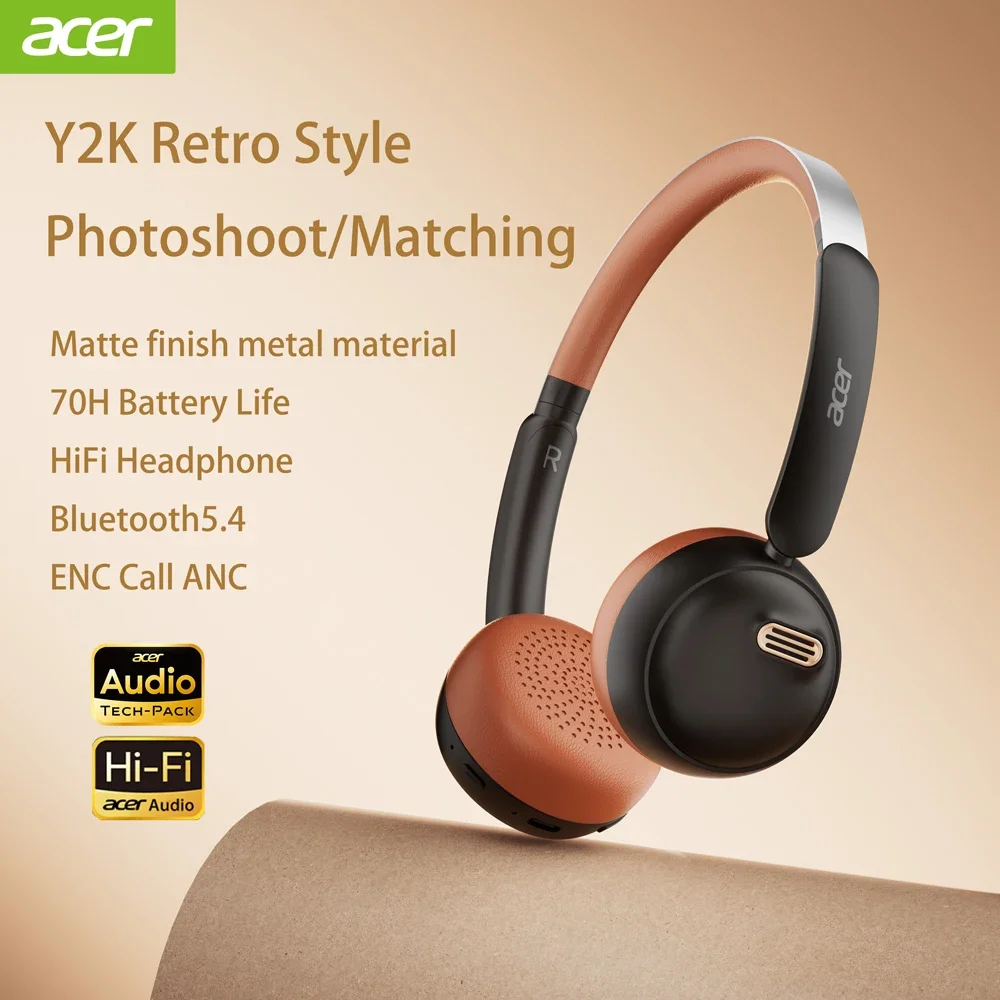 Retro Gaming Headset - Fones de Ouvido Bluetooth Acer OHW111