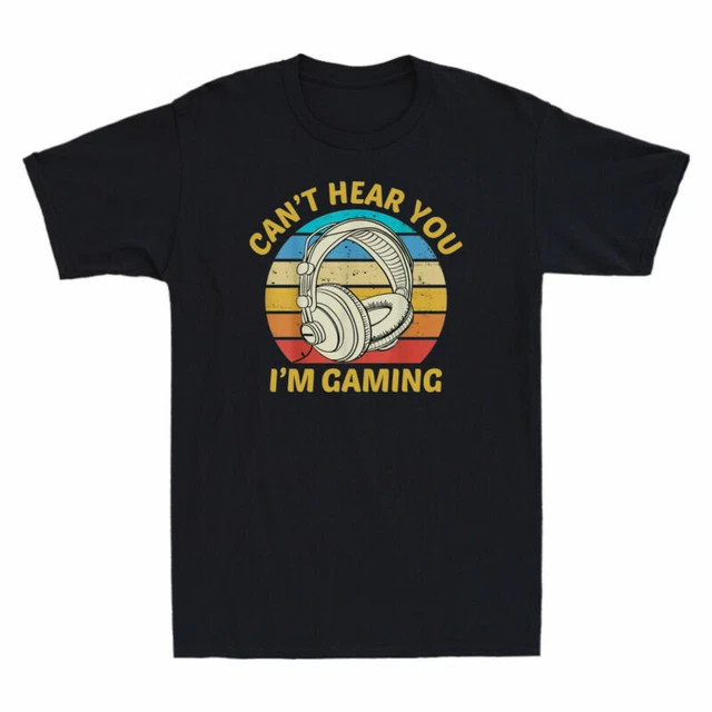 Retro Gaming T Shirts - Camiseta de Algodão Engraçada Retro para