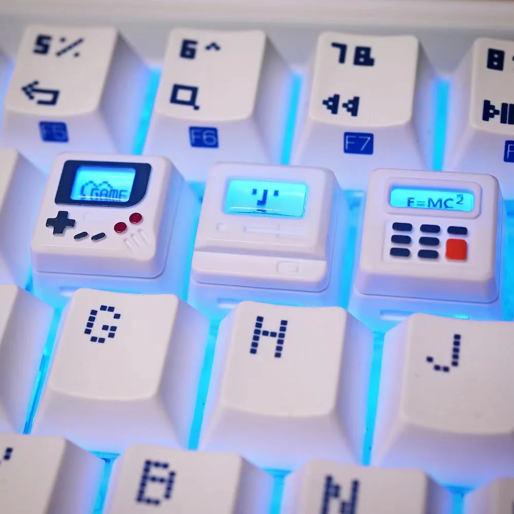 Retro Gaming Station - Conjunto de Teclas Criativas Retro Transparentes