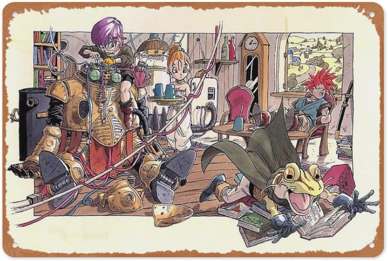 Retro Gaming Station - Sinal de metal de jogo retrô