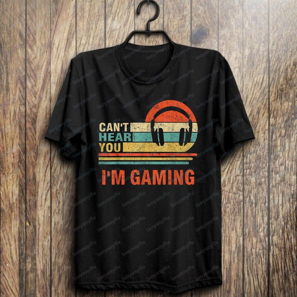 Retro Gaming Headset - Camiseta Engraçada para Gamers: Headset Não