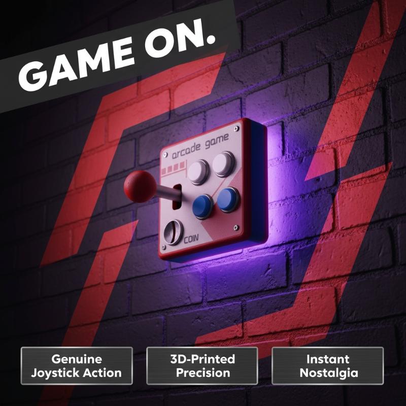 Retro Gaming Style - Placa de Botão de Jogo Retro,