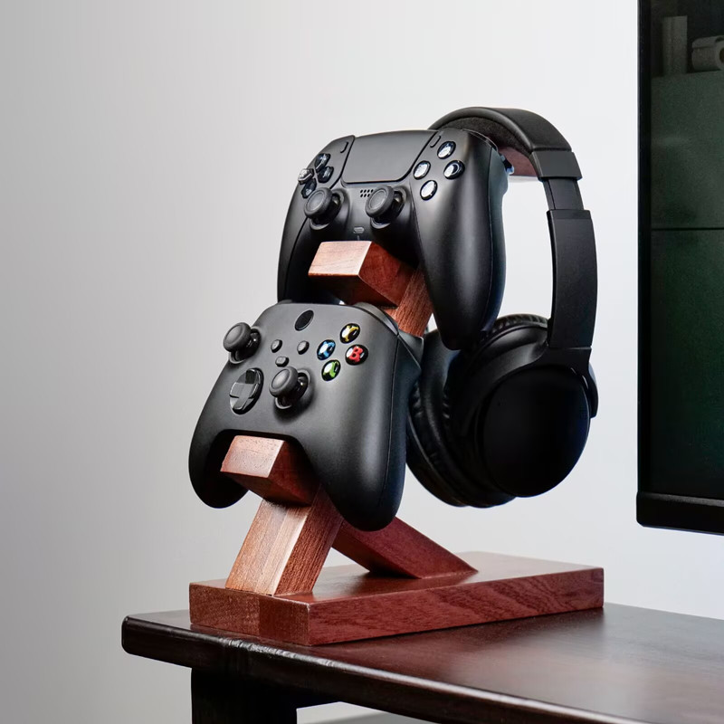 Suporte de madeira para contro - Retro Gaming Headset avaliação e preço