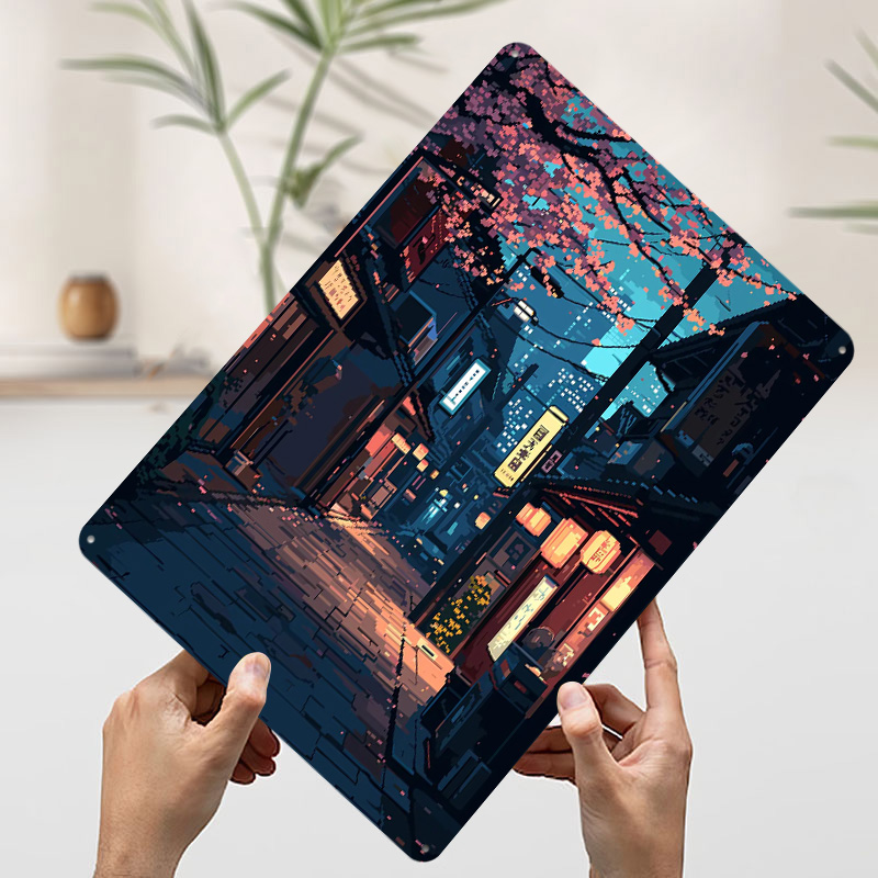 Placa de Metal Pixel Art de Tó - Retro Gaming Tokyo avaliação e preço