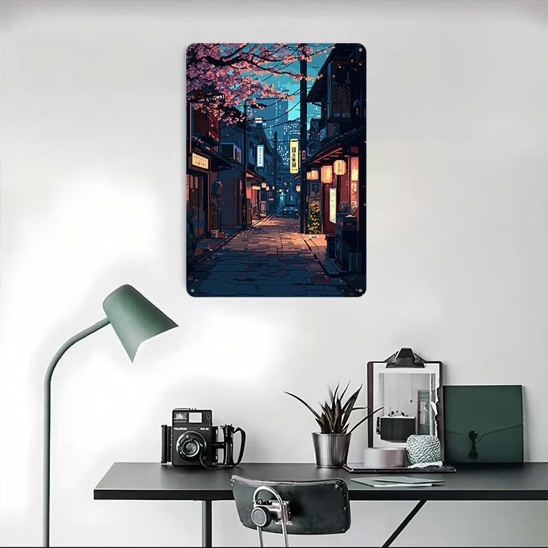 Placa de Metal Pixel Art de Tó - Retro Gaming Tokyo avaliação e preço
