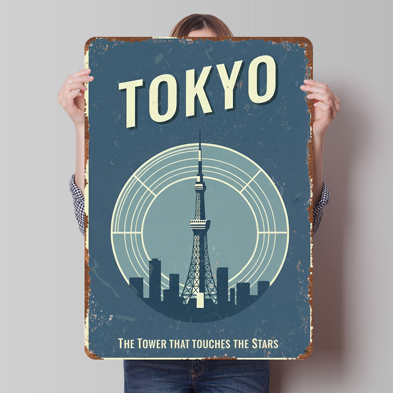 Pôster Vintage da Torre de Tóq - Retro Gaming Tokyo avaliação e preço