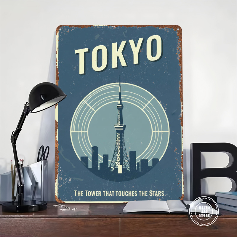 Pôster Vintage da Torre de Tóq - Retro Gaming Tokyo avaliação e preço