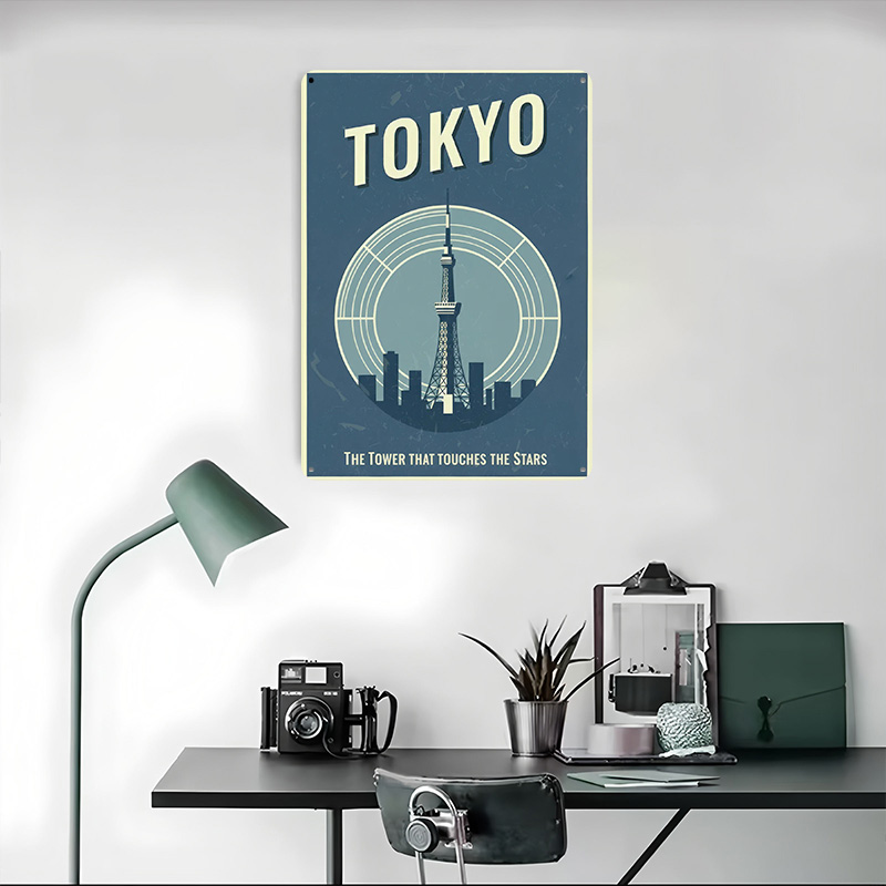 Pôster Vintage da Torre de Tóq - Retro Gaming Tokyo avaliação e preço